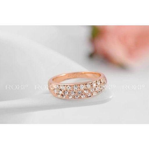 Aranyozott 3 soros ausztria kristályos gyűrű