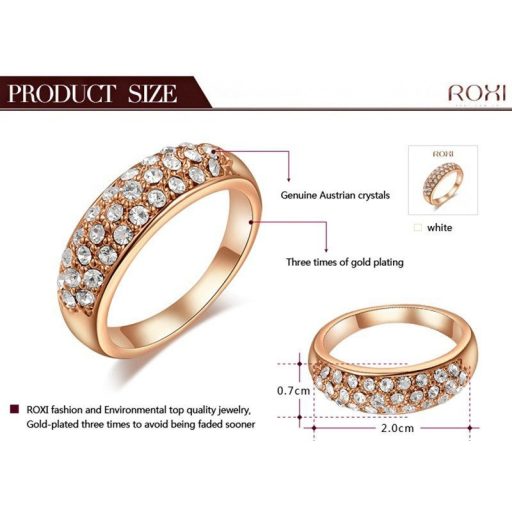 Aranyozott 3 soros ausztria kristályos gyűrű