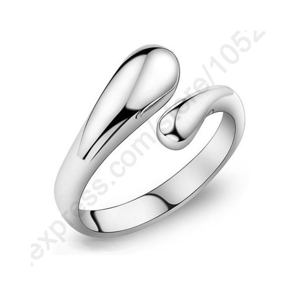 Absztrakt ezüstözött gyűrű