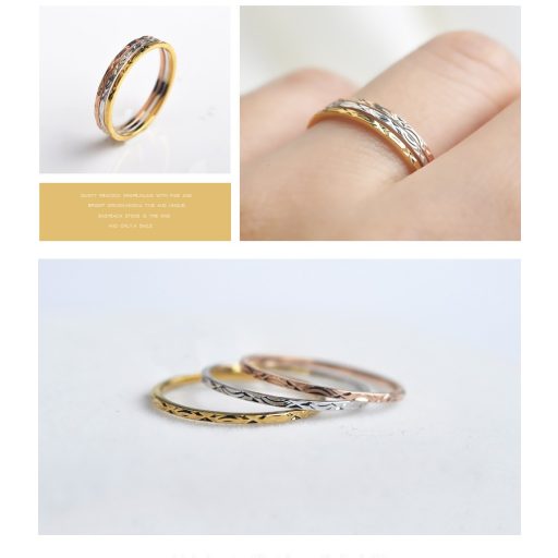 18k 3 féle aranyozott gyűrű szett (3db)