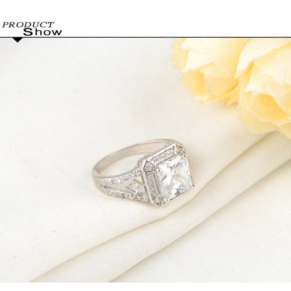 Fehér aranyozott ausztria kristályos gyűrű