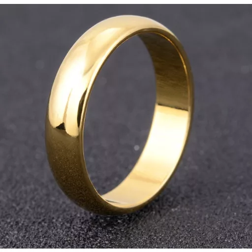 18K aranyozott (Gold Filled) 5mm klasszikus karikagyűrű