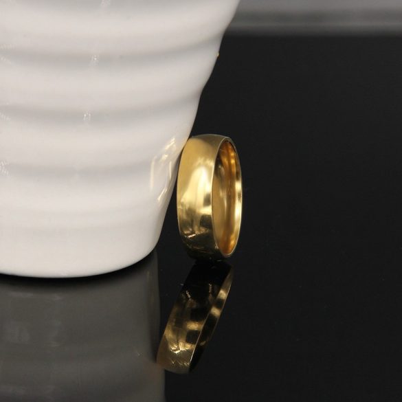 18K aranyozott (Gold Filled) 6mm klasszikus karikagyűrű