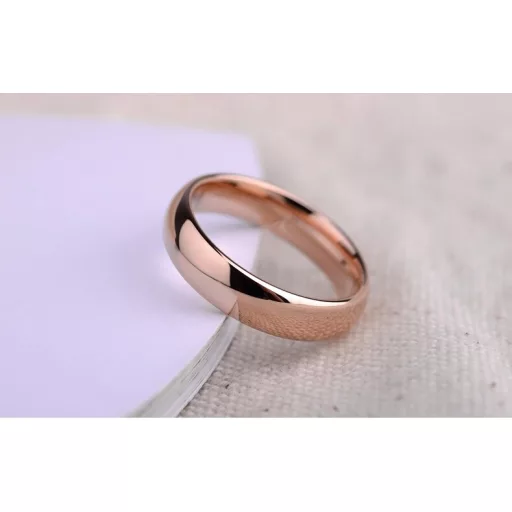 Rózsa aranyozott (Gold Filled) 6 mm klasszikus karikagyűrű