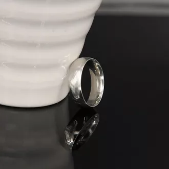 18K fehér aranyozott 8 mm klasszikus karikagyűrű