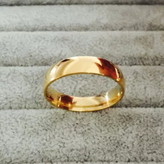 18K aranyozott (Gold Filled) 6mm klasszikus karikagyűrű