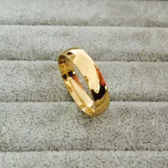 18K aranyozott (Gold Filled) 6mm klasszikus karikagyűrű