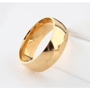 24K aranyozott (Gold Filled) 8 mm klasszikus karikagyűrű