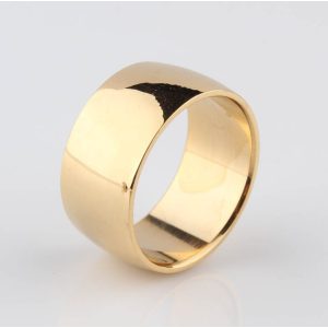24K aranyozott (Gold Filled) 12 mm klasszikus karikagyűrű