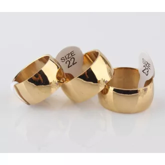 24K aranyozott (Gold Filled) 12 mm klasszikus karikagyűrű