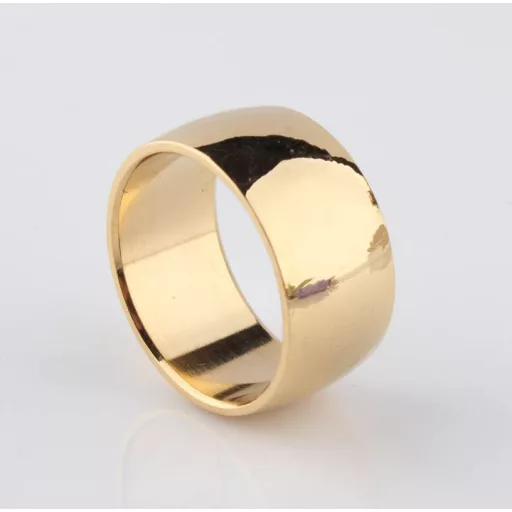 24K aranyozott (Gold Filled) 12 mm klasszikus karikagyűrű