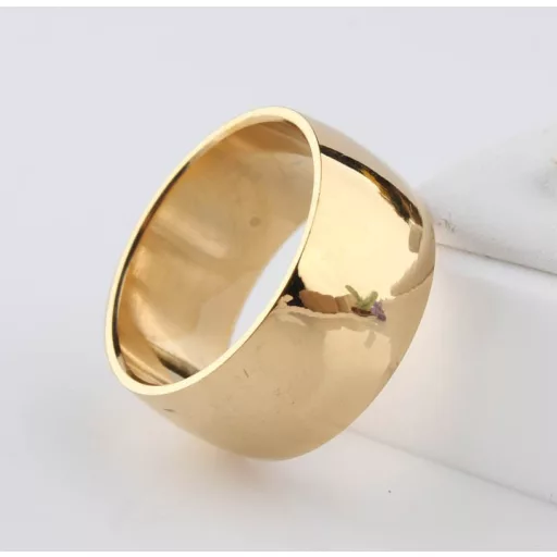 24K aranyozott (Gold Filled) 12 mm klasszikus karikagyűrű