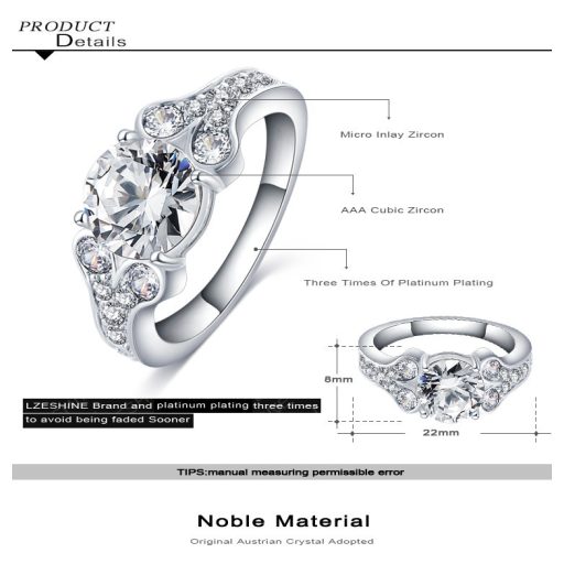 Ezüstözött, csillogó Austria kristályos gyűrű