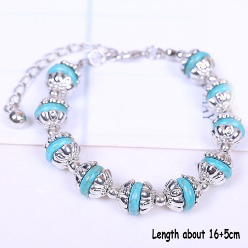 Türkiz karkötő gömb sormintában