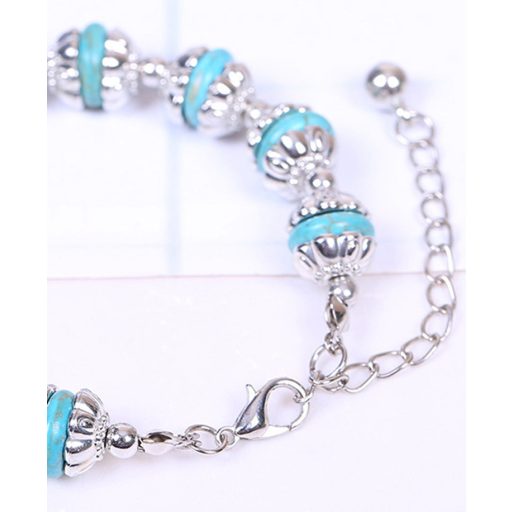 Türkiz karkötő gömb sormintában