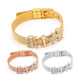 Nemes acél aranyozott Pandrea Reflexions Pandora stílusú karkötő csillogó kristályokkal