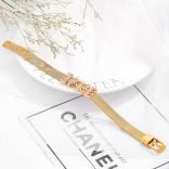 Nemes acél aranyozott Pandrea Reflexions Pandora stílusú karkötő csillogó kristályokkal