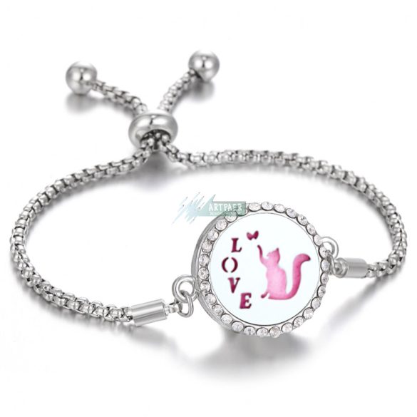 Love Cat - Aromaterápiás illatosító, karkötő - 316L nemesacél (másolat)