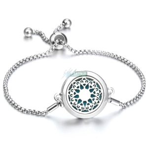 Mandala 4 - Aromaterápiás illatosító, karkötő - 316L nemesacél
