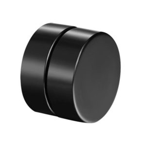 Mágneses rögzítésű punk rock fekete fülbevaló 10 mm-es (1 pár)