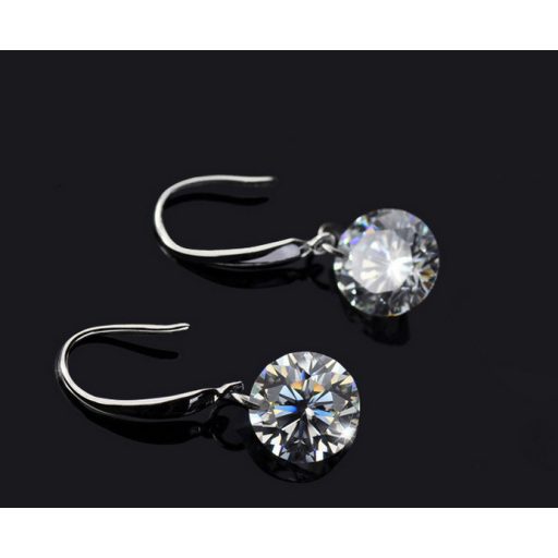 Modern aranyozott CZ kristállyal fülbevaló (1 pár)