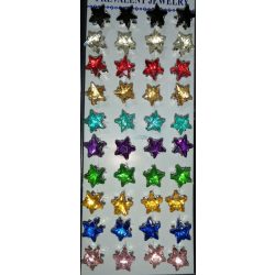 Csillag alakú kristályüveg fülbevaló (1 pár)