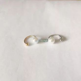 Gyöngyös karika hamis piercing fülbevaló - fülkagylóra