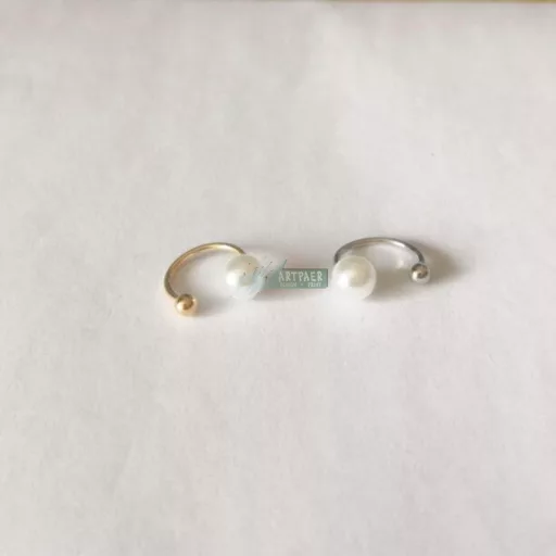 Gyöngyös karika hamis piercing fülbevaló - fülkagylóra