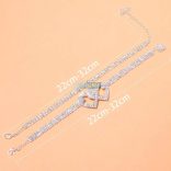 Esküvői, menyasszonyi, alkalmi, 2 részes szívecskés bokalánc szett cirkónium kristályos