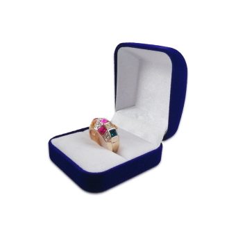 Díszdoboz bizsukhoz, ékszerekhez királykék-fehér