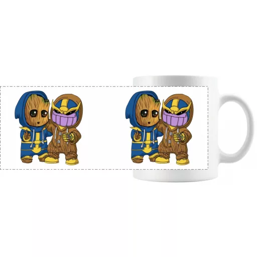 Jelmezes kicsi hősök Groot and Thanos