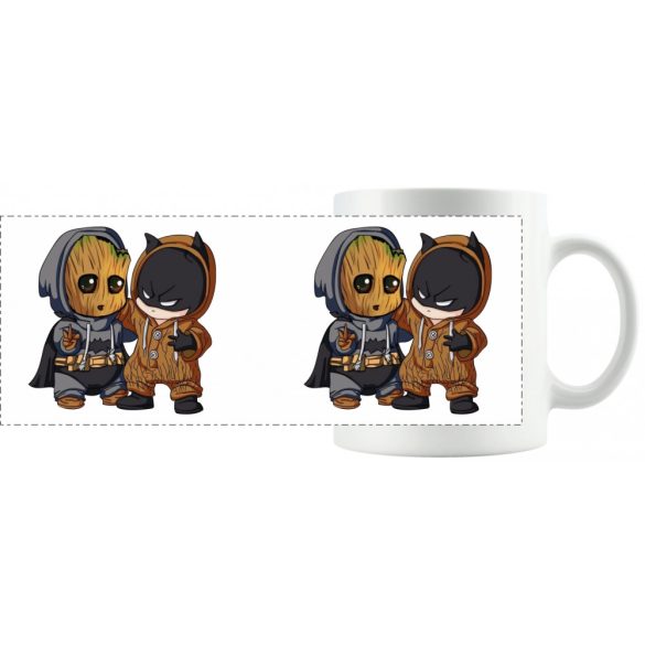 Jelmezes kicsi hősök Groot és kicsi batman