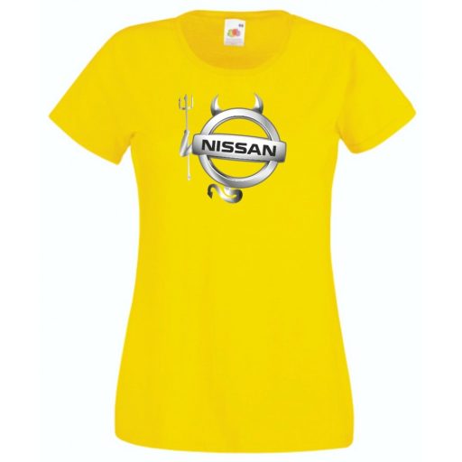 Autó fan Nissan Devil - Sport ördög női rövid ujjú póló