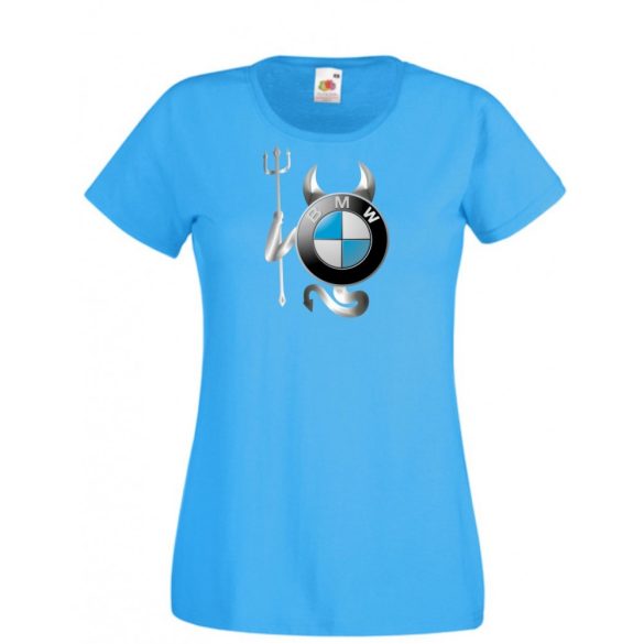 Autó fan BMW Devil - Sport ördög női rövid ujjú póló