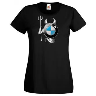 Autó fan BMW Devil - Sport ördög női rövid ujjú póló
