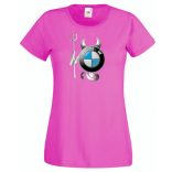 Autó fan BMW Devil - Sport ördög női rövid ujjú póló