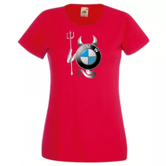 Autó fan BMW Devil - Sport ördög női rövid ujjú póló
