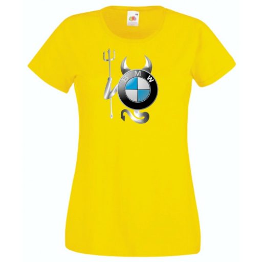 Autó fan BMW Devil - Sport ördög női rövid ujjú póló