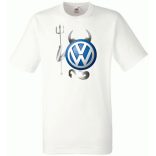 Autó fan VW - Sport ördög férfi rövid ujjú póló