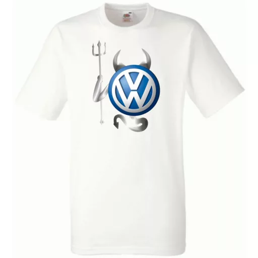 Autó fan VW - Sport ördög férfi rövid ujjú póló