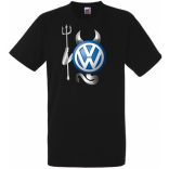 Autó fan VW - Sport ördög férfi rövid ujjú póló