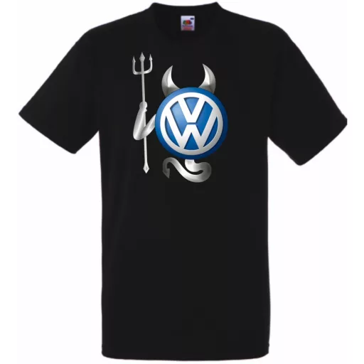 Autó fan VW - Sport ördög férfi rövid ujjú póló