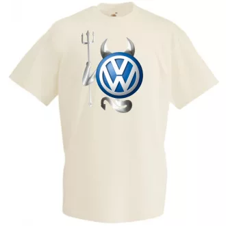Autó fan VW - Sport ördög férfi rövid ujjú póló