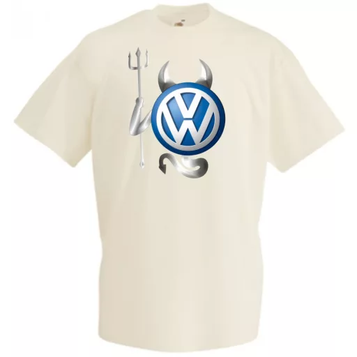 Autó fan VW - Sport ördög férfi rövid ujjú póló