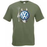 Autó fan VW - Sport ördög férfi rövid ujjú póló