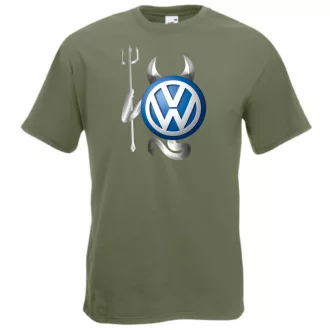 Autó fan VW - Sport ördög férfi rövid ujjú póló