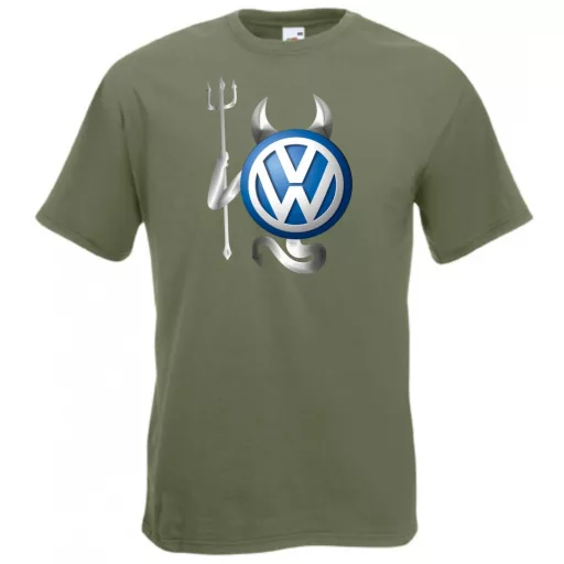 Autó fan VW - Sport ördög férfi rövid ujjú póló