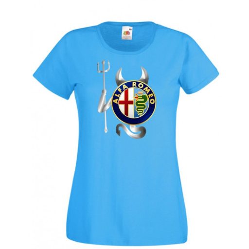 Autó fan Alfa Romeo Devil - Sport ördög női rövid ujjú póló