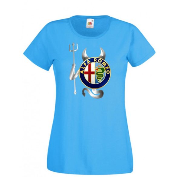 Autó fan Alfa Romeo Devil - Sport ördög női rövid ujjú póló