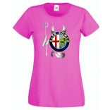 Autó fan Alfa Romeo Devil - Sport ördög női rövid ujjú póló